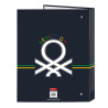 Ring binder Benetton Sixties Navy Blue A4 (26.5 x 33 x 4 cm)