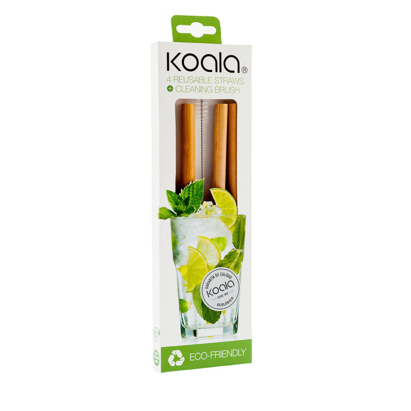 Reusable Straws Koala Bodega Metal Steel 5 Pieces