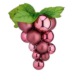 Christmas Bauble Grapes Pink Plastic 18 x 18 x 28 cm