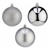 Christmas Baubles 20 Units Ø 8 cm Silver PVC