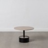 Centre Table Black Natural Iron MDF Wood 65 x 65 x 37,5 cm