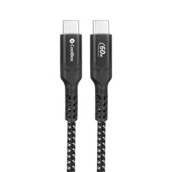 USB-C Cable CoolBox COO-CAB-UC-60W Black Black/Grey 1,2 m