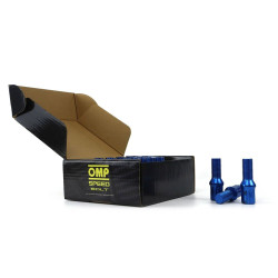 Set Nuts OMP 27 mm Blue 20 uds M12 x 1,50