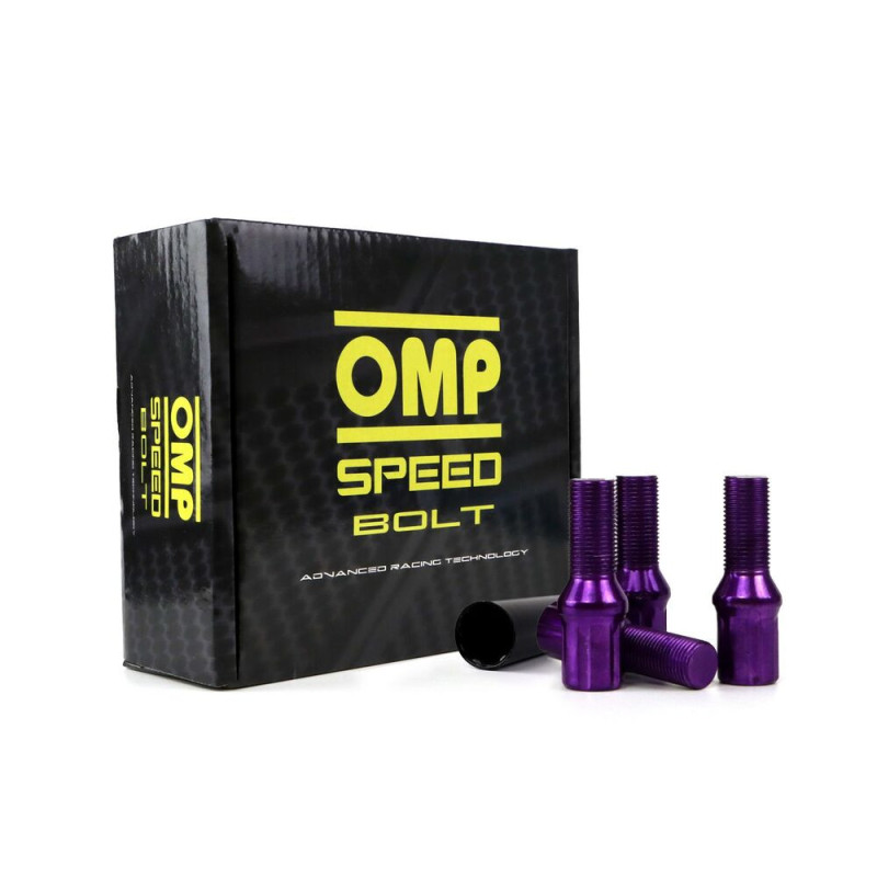 Set Nuts OMP 27 mm Violet 20 uds M14 x 1,25