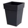 Plant pot EDA Tuscan Grey Dark grey polypropylene 39 x 39 x 53 cm