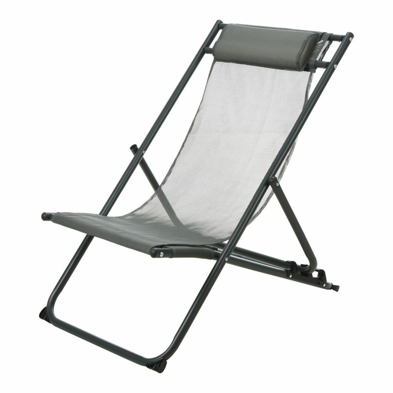 Sun-lounger Grey 63 x 93-72 x 96-41,5 cm