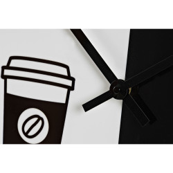 Wall Clock DKD Home Decor Black Metal White (60 x 4 x 60 cm)