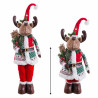 Christmas bauble Multicolour Metal Fabric Reindeer 30 x 20 x 102 cm