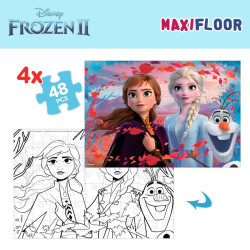 Child's Puzzle Frozen Double-sided 4-in-1 48 Pieces 35 x 1,5 x 25 cm (6 Units)