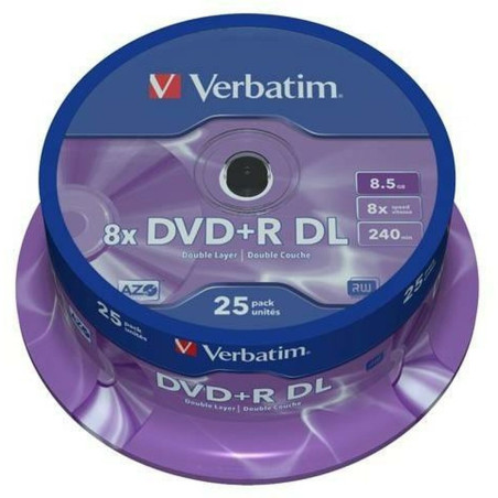 DVD-R Verbatim    25 Units 8,5 GB 8x