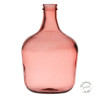 Decorative container Pink recycled glass 27 x 27 x 42 cm