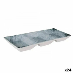 Snack tray La Mediterránea Dalian 3 Compartments 25 x 11 x 3 cm (24 Units)