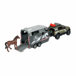 Playset Majorette Land Rover + Remorque cheval