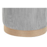 Footrest DKD Home Decor Grey Polyester Light brown Pinewood Corduroy (40 x 40 x 40 cm)