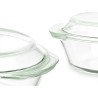 Saucepans Set Borosilicate Glass Transparent 700 ml 1 L 1,5 L (4 Units)