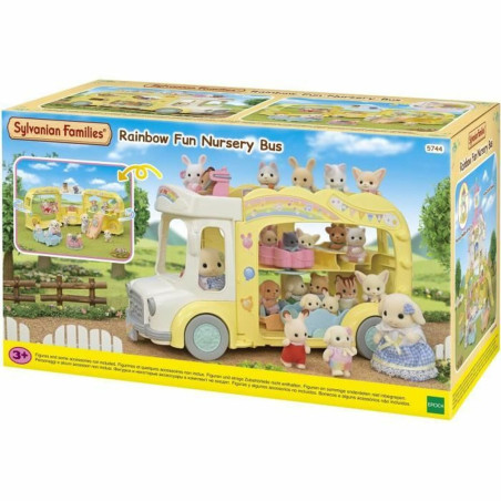 Dolls House Accessories Sylvanian Families 5744 Rainbow Fun Nursery Bus