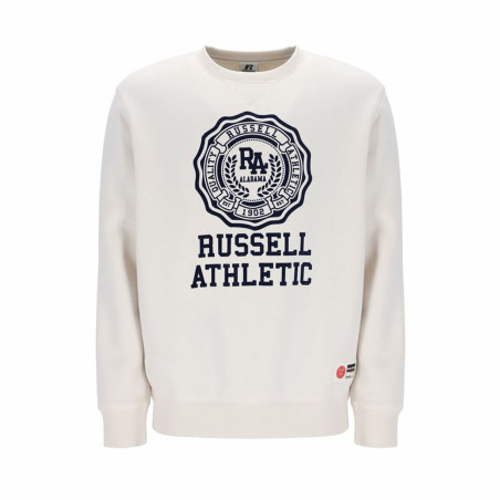 Men’s Sweatshirt without Hood Russell Athletic Ath Rose White