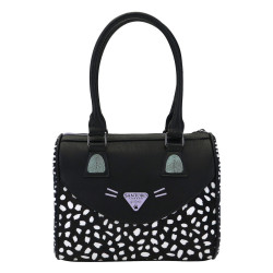 Hand bag Gorjuss Smitten kitten Black White (28 x 22 x 13 cm)