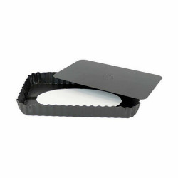 Springform Pan Quttin Black Carbon steel 22,5 x 15,5 x 3 cm (12 Units)