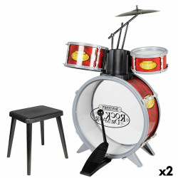 Drums Bontempi Red Plastic 50 x 68 x 50 cm (7 Pieces) (2 Units)