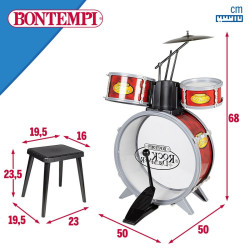 Drums Bontempi Red Plastic 50 x 68 x 50 cm (7 Pieces) (2 Units)