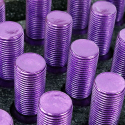 Set Nuts OMP 27 mm Violet 20 uds M12 x 1,25