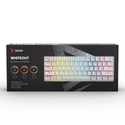 Keyboard Savio Whiteout White Multicolour English QWERTY