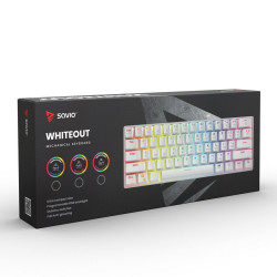 Keyboard Savio Whiteout White Multicolour English QWERTY