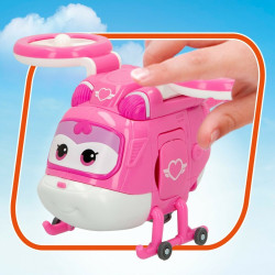 Transformable Super Robot Super Wings Dizzy Helicopter 10,5 x 13,5 x 14,5 cm Pink (6 Units)