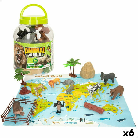 Animal figures Colorbaby 19 Pieces Jungle Plastic 14 x 6 x 5 cm (6 Units)