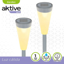 Solar garden lights Aktive Plastic 6,7 x 39 x 6,7 cm (24 Units)