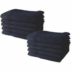 Towel set TODAY Navy Blue 10 Units 50 x 90 cm