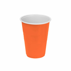 Set of reusable glasses Algon Orange 24 Units 250 ml (25 Pieces)