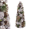 Christmas Tree White Golden Plastic Foam Pineapples 19 x 19 x 48,5 cm