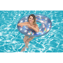 Inflatable Pool Float Bestway Silver Ø 107 cm Multicolour