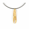 Ladies' Necklace Shabama Tuent Luxe Brass Flash gold-plated Leather 38 cm