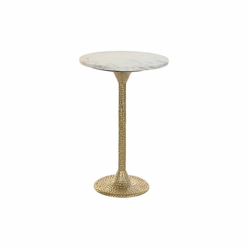 Side table DKD Home Decor White Golden Aluminium Marble 40 x 40 x 61 cm