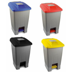 Rubbish bin Grey Plastic Rectangular 30 L