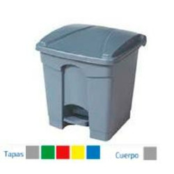 Rubbish bin Grey Plastic Rectangular 30 L