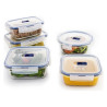 Set of lunch boxes Luminarc Pure Box Active (5 pcs) Bicoloured Glass 43 x 32 x 18 cm (5 Units)