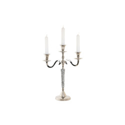 Candle Holder DKD Home Decor 26 x 10 x 35 cm Silver Aluminium