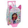 School Rucksack with Wheels Gabby's Dollhouse Blue 22 x 27 x 10 cm