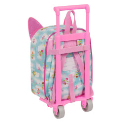 School Rucksack with Wheels Gabby's Dollhouse Blue 22 x 27 x 10 cm