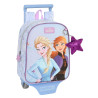 School Rucksack with Wheels Frozen Believe Lilac 22 x 27 x 10 cm