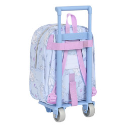 School Rucksack with Wheels Frozen Believe Lilac 22 x 27 x 10 cm