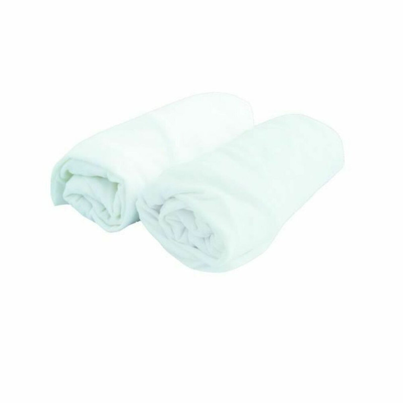 Fitted bottom sheet Domiva Doux Nid White 60 x 120 cm