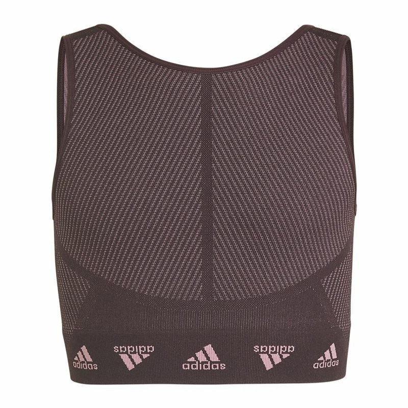 Sports Bra Adidas  Aeroknit Seamless Maroon Dark Red