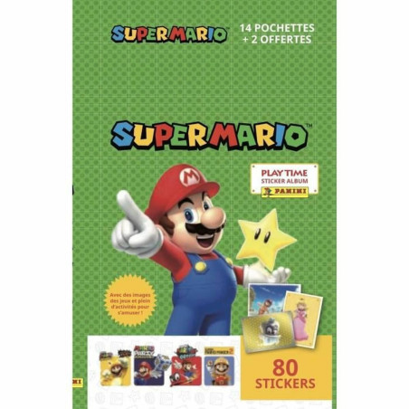 Pack of stickers Panini 14+2 80 Units Super Mario Bros™