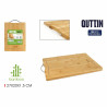 Cutting board Quttin Bamboo 27 x 20 x 1,5 cm (12 Units)