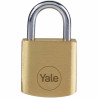 Key padlock Yale Steel Rectangular Golden (4 Units)